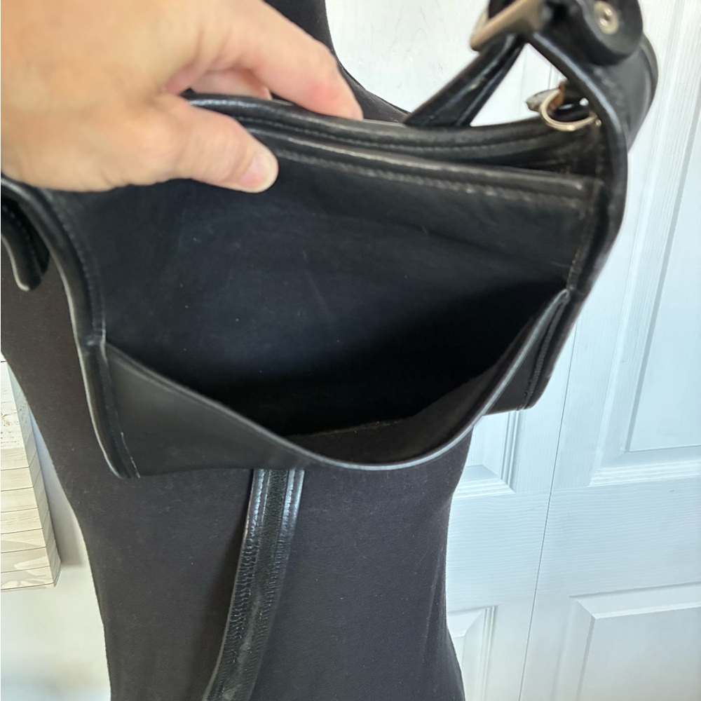 Coach Black Leather Messenger Bag - Picture 10 of 10